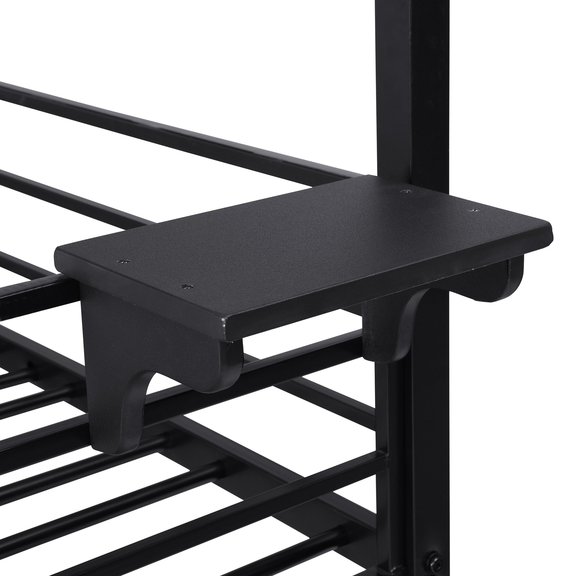 Metal Bunk Bed With Slide And Steps Black Metal