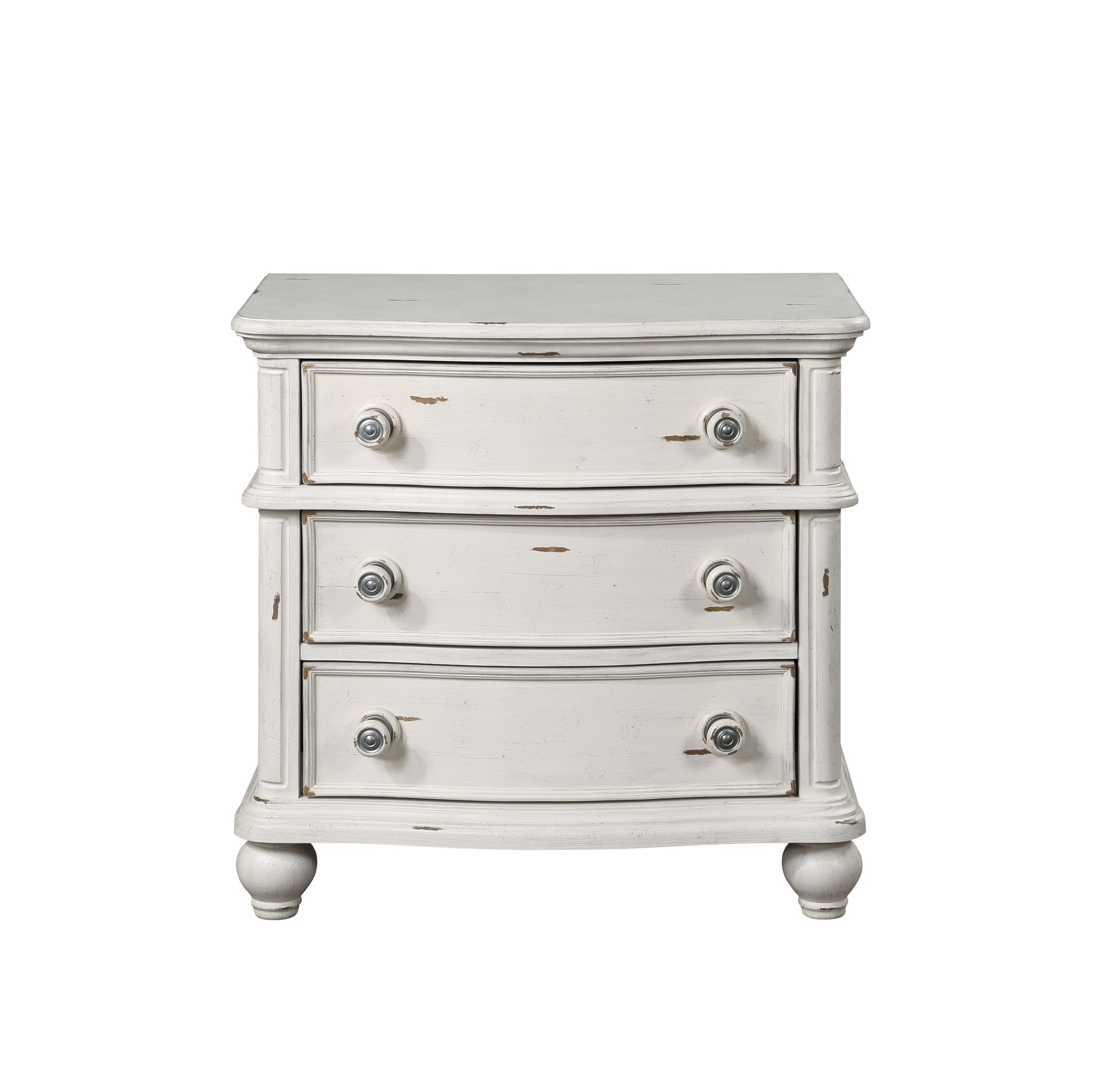 Jaqueline Nightstand Antique White Finish Bd01434 Antique White Mdf