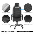 Next Gen Ergonomic Gaming Chair, 8 Way Adjustable Arm Rest, Multi Tilt, Steel Frame In White White Foam