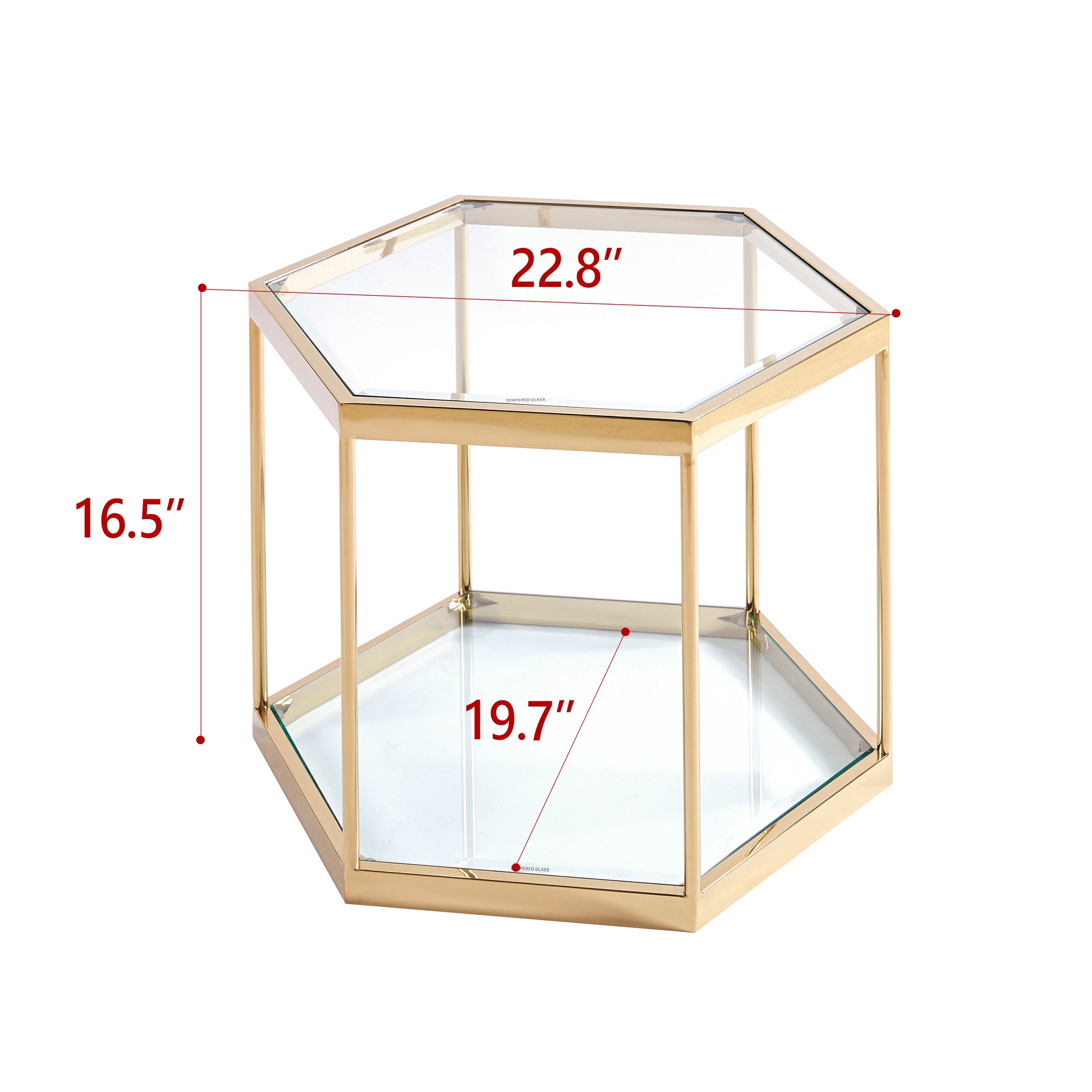 Modern Glass Coffee Table With Gold Finish Stainless Steel Frame Gold Glass