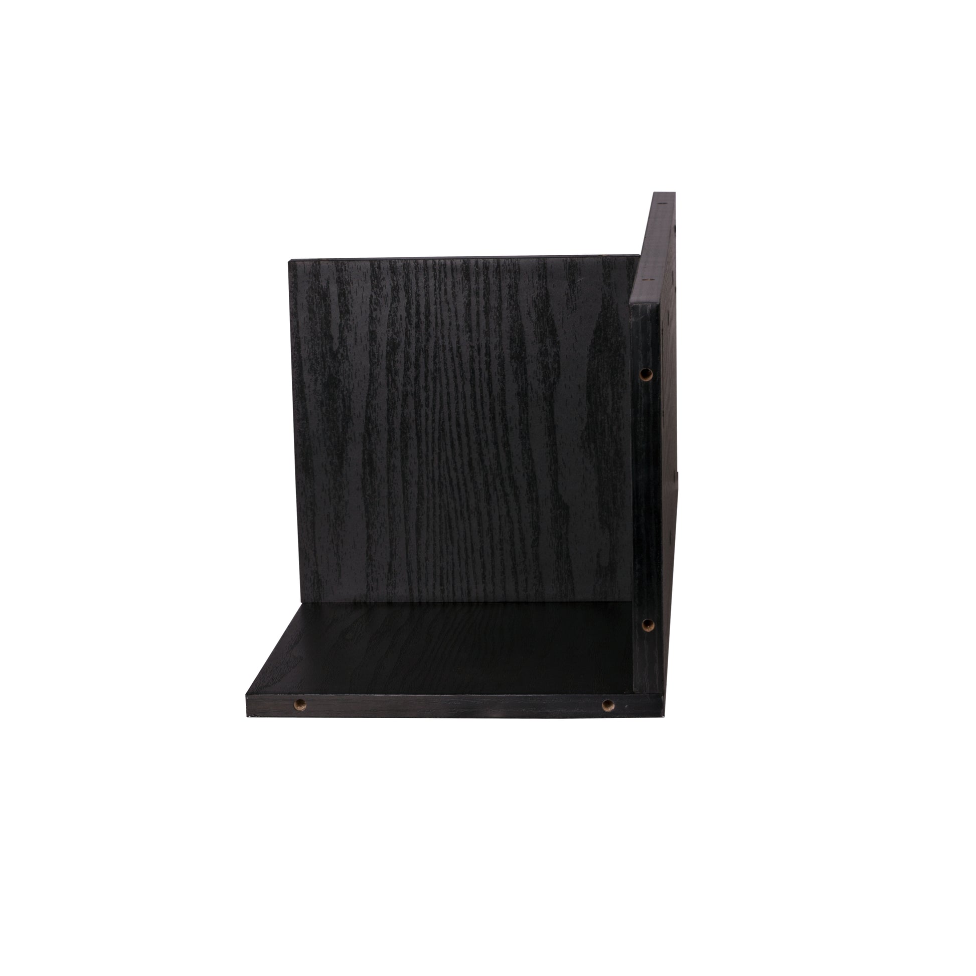 Modular Shelving, Comes With A Wide Base, Made From Mdf, Set Of 2 Black Metal