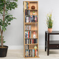 Media Storage, 6 Adjustable Shelves In Maple Tan Particle Board