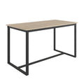 Five Piece Set Table And Chair With Backrest, Industrial Style, Solid Structure Beige Mdf Steel