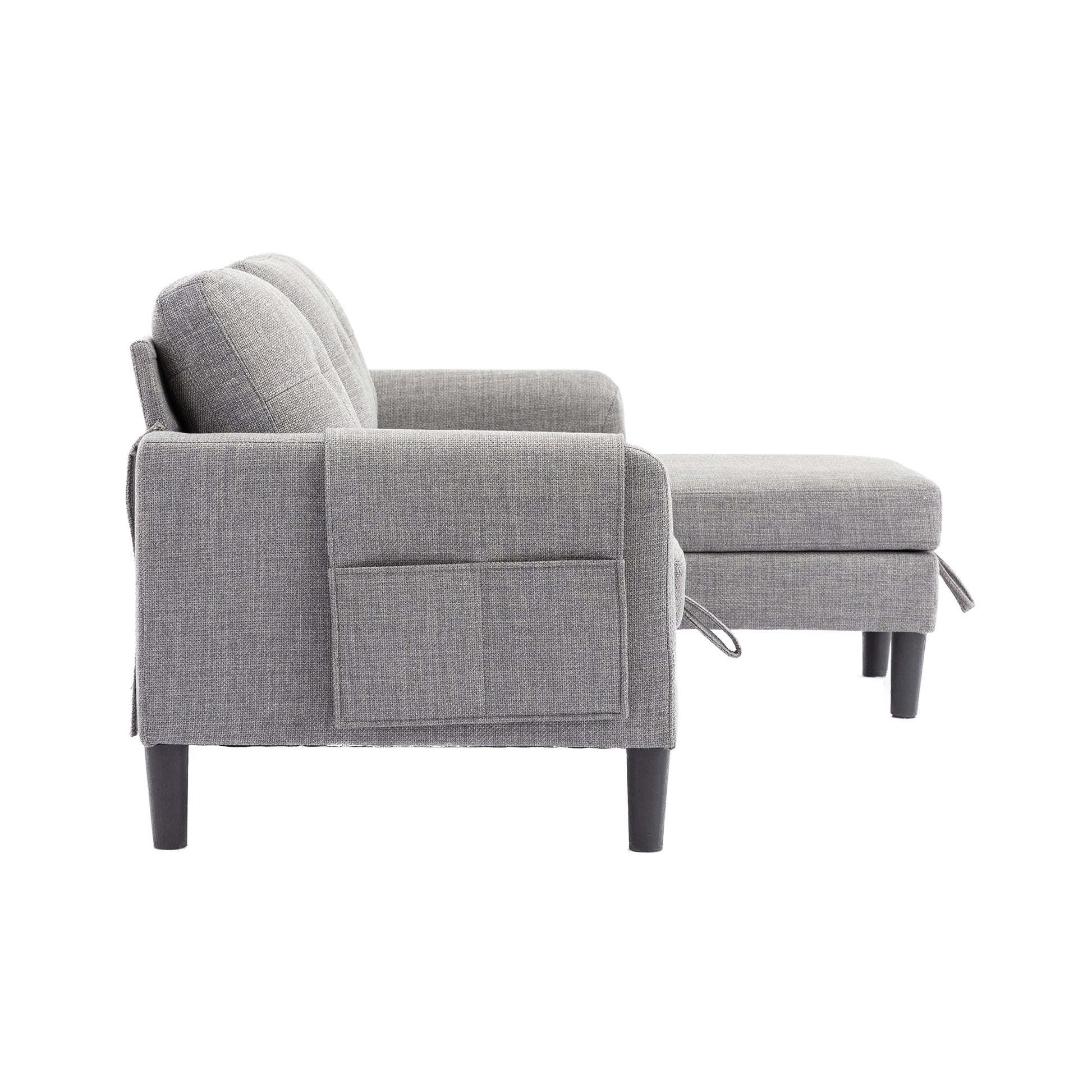 United We Win Sectional Sofa Reversible Sectional Sleeper Sectional Sofa With Storage Chaise Light Gray Linen