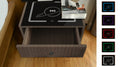 Nightstand With Wireless Charging Station Walnut Mdf