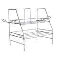 Wire Gaming Rack, Compact Profile, Holds Your Gaming Console And Accessories. Dark Gray Metal