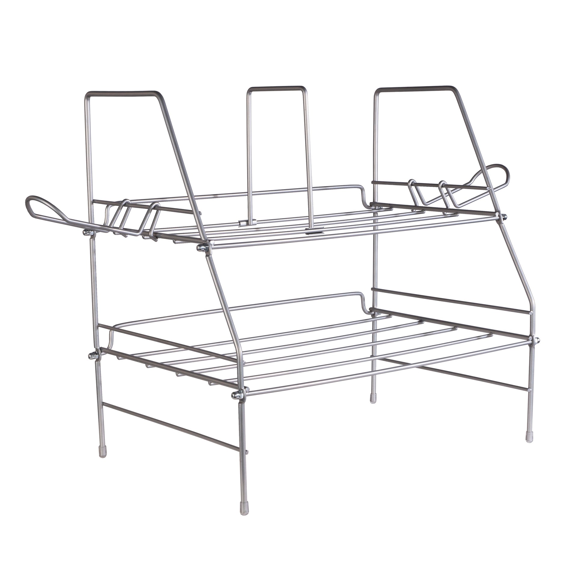 Wire Gaming Rack, Compact Profile, Holds Your Gaming Console And Accessories. Dark Gray Metal