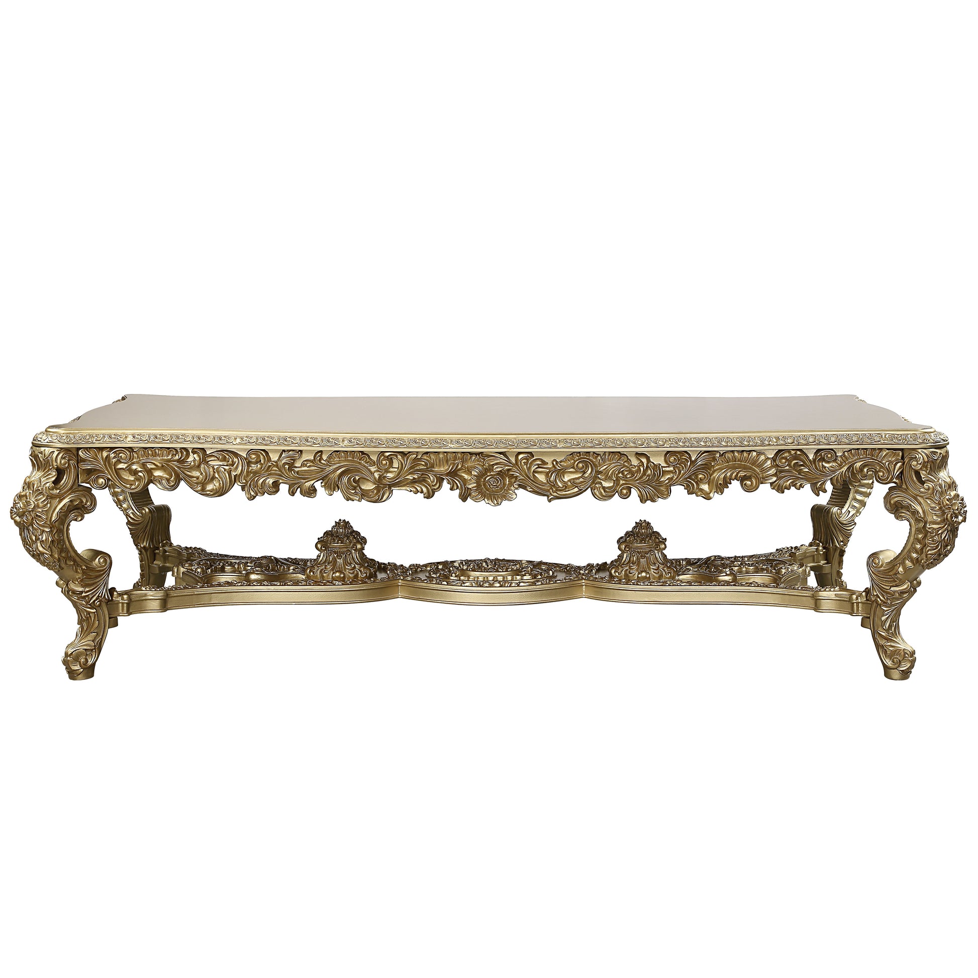 Bernadette Dining Table Gold Finish Dn01470 Gold Mdf