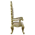 Cabriole Arm Chair Set 2 Gold Finish Dn01484 Gold Mdf