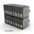 Disc Cube, Stackable, Wall Mountable In Black Black Plastic
