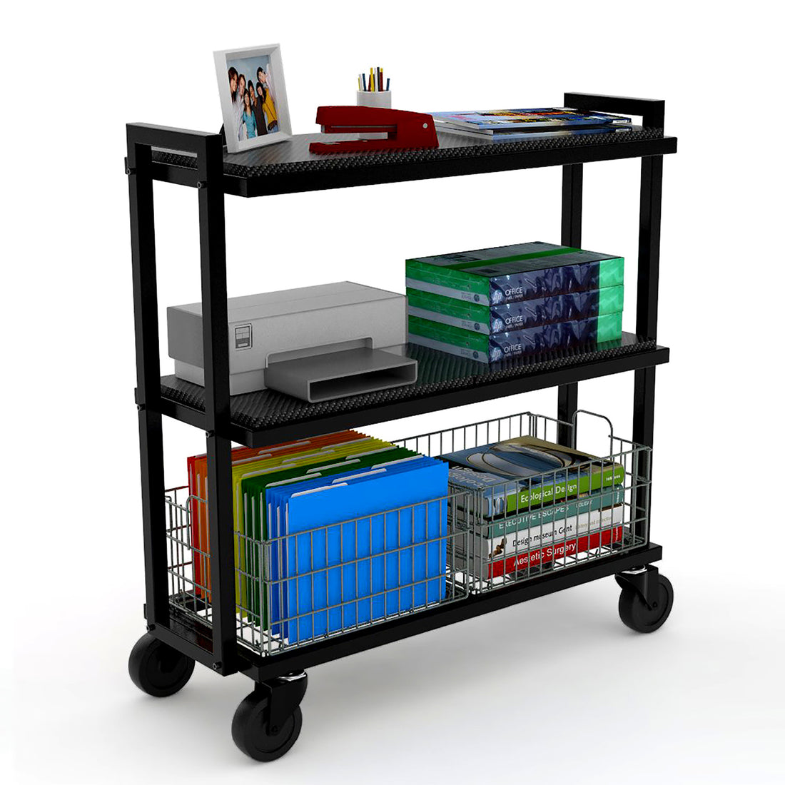 3 Tier Cart System Black