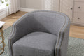 Coolmore Swivel Chair Living Room Chair Dark Gray Metal