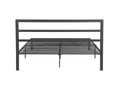 Queen Size Metal Bed Frame With Headboard Charcoal Grey Charcoal Grey Metal