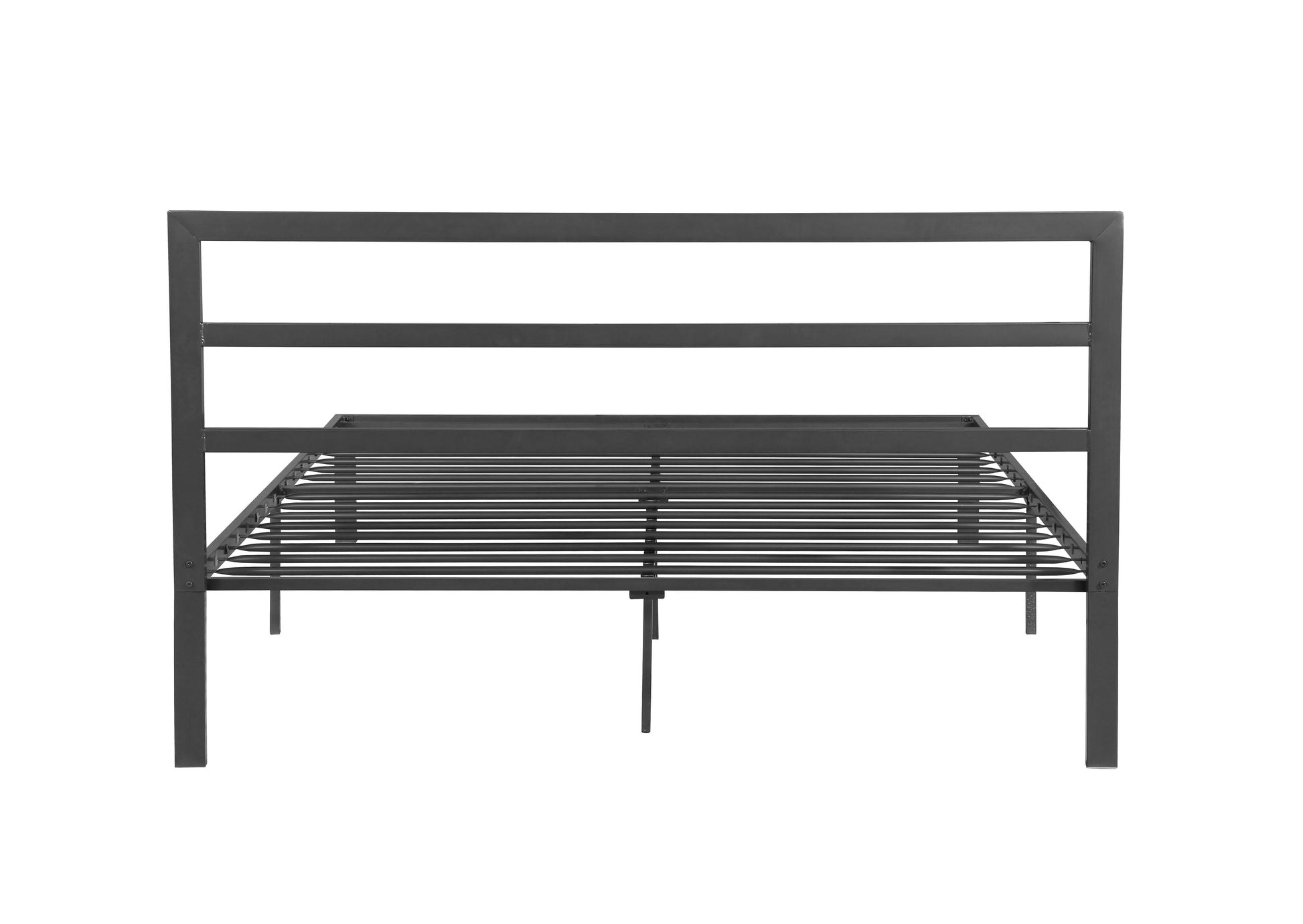 Queen Size Metal Bed Frame With Headboard Charcoal Grey Charcoal Grey Metal