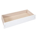 Twin Size Platform Bed With Trundle And Drawers, White White Pine