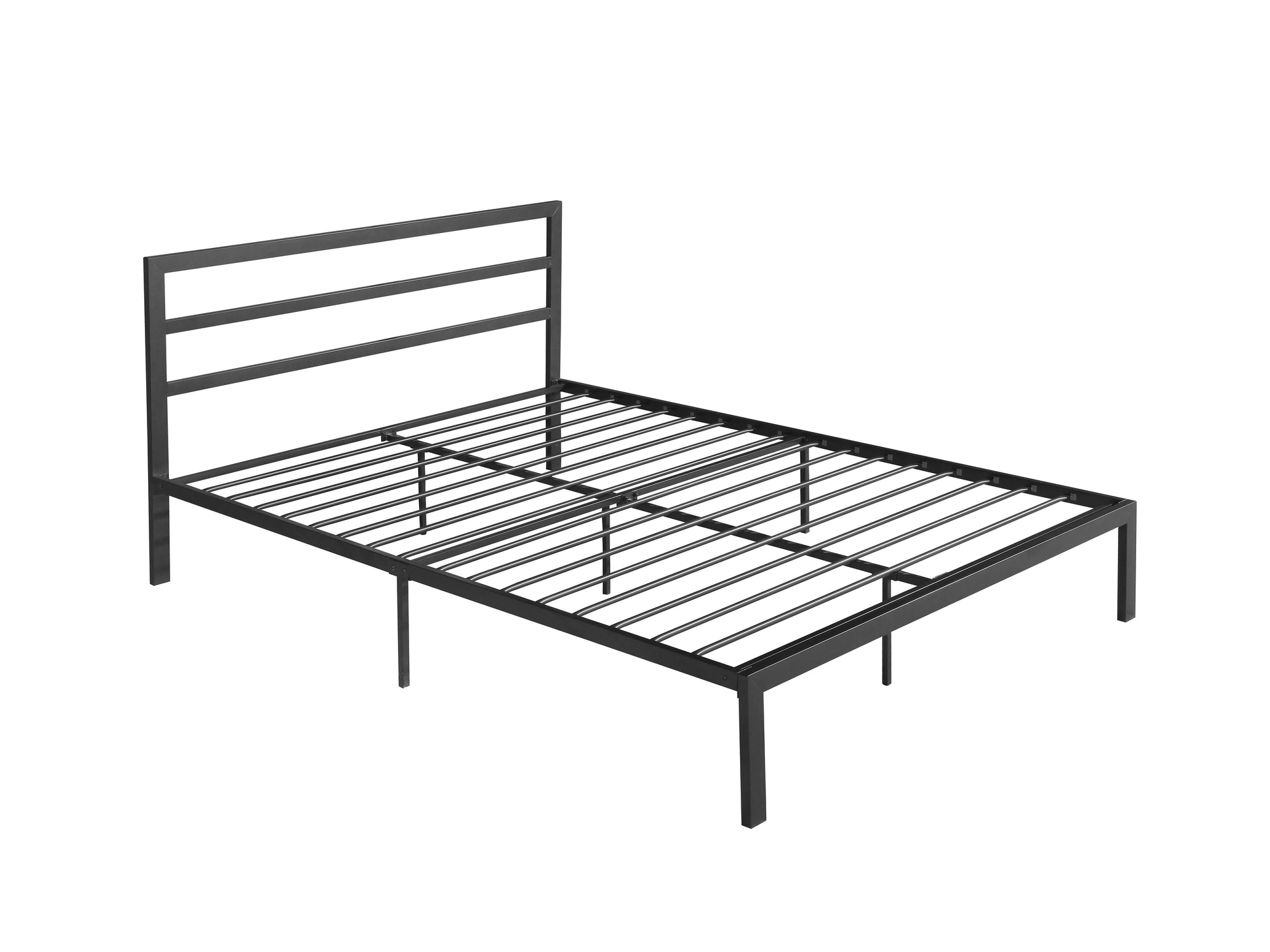 Queen Size Metal Bed Frame With Headboard Charcoal Grey Charcoal Grey Metal