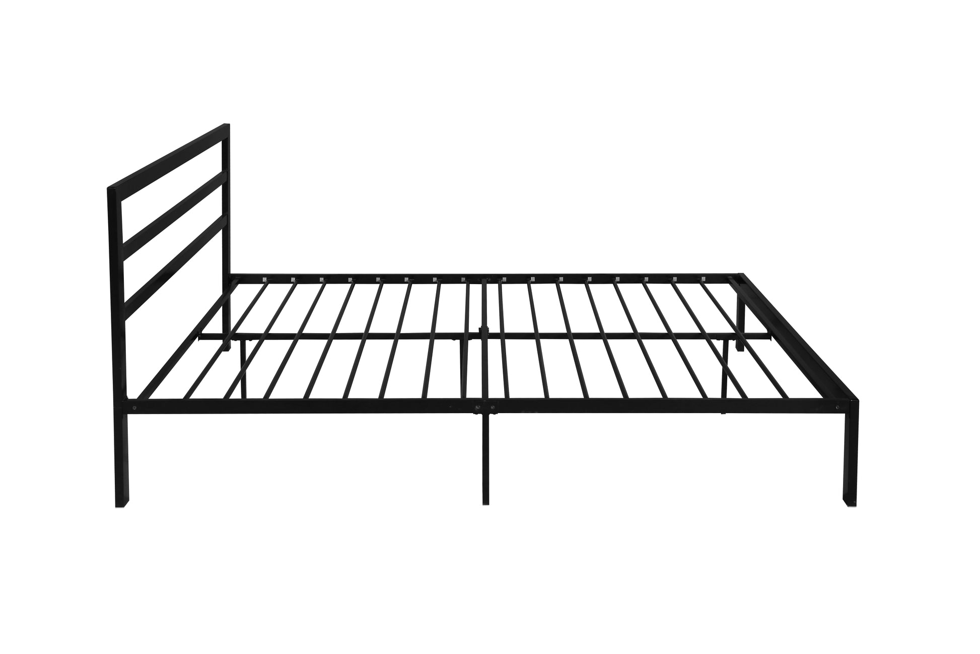Queen Size Metal Bed Frame With Headboard Black Black Metal