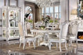 Vendome Dining Table Antique Pearl Finish Dn01222 Antique White Solid Wood