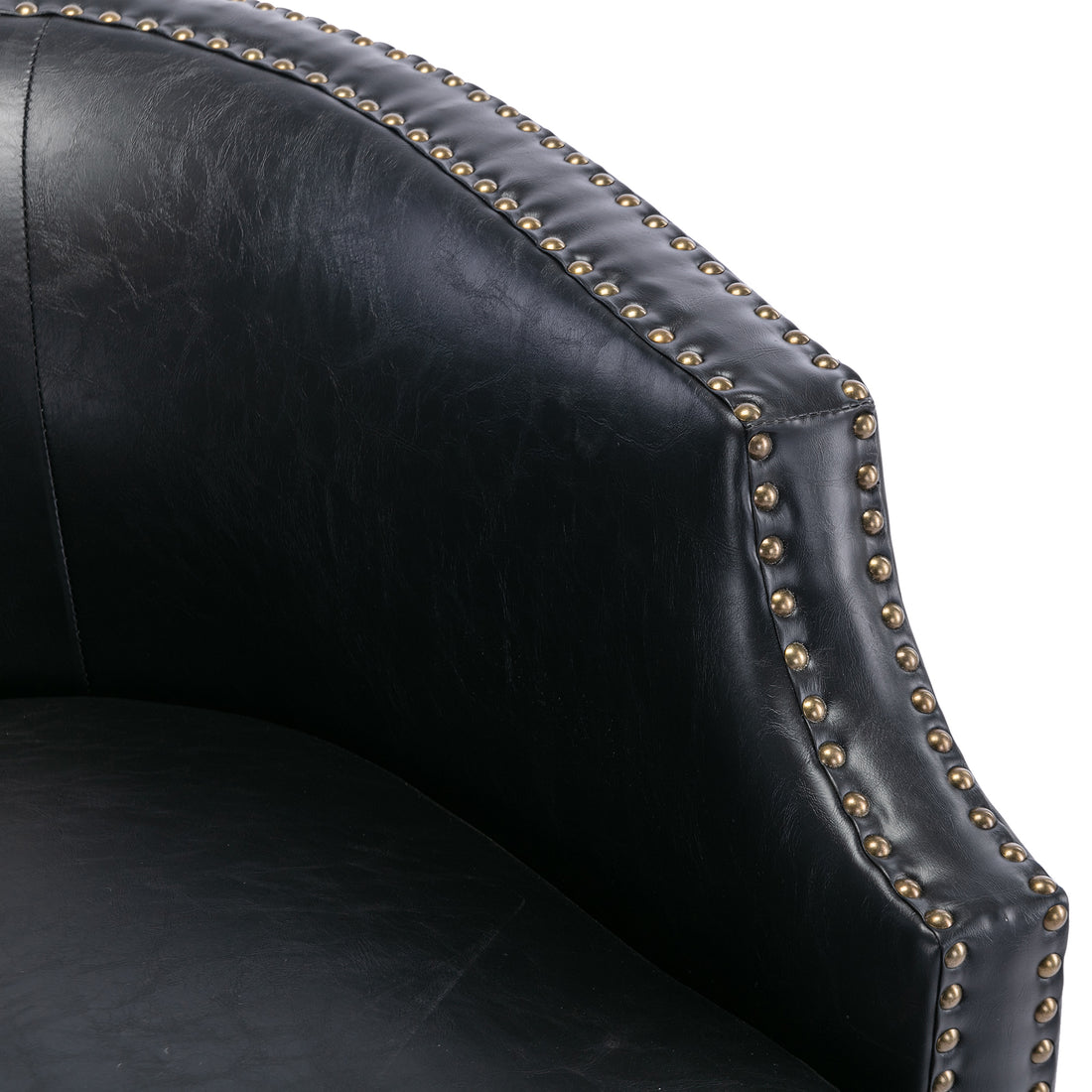 Coolmore Swivel Chair Living Room Chair Black Metal