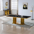 Modern Rectangular Marble Dining Table, 0.71