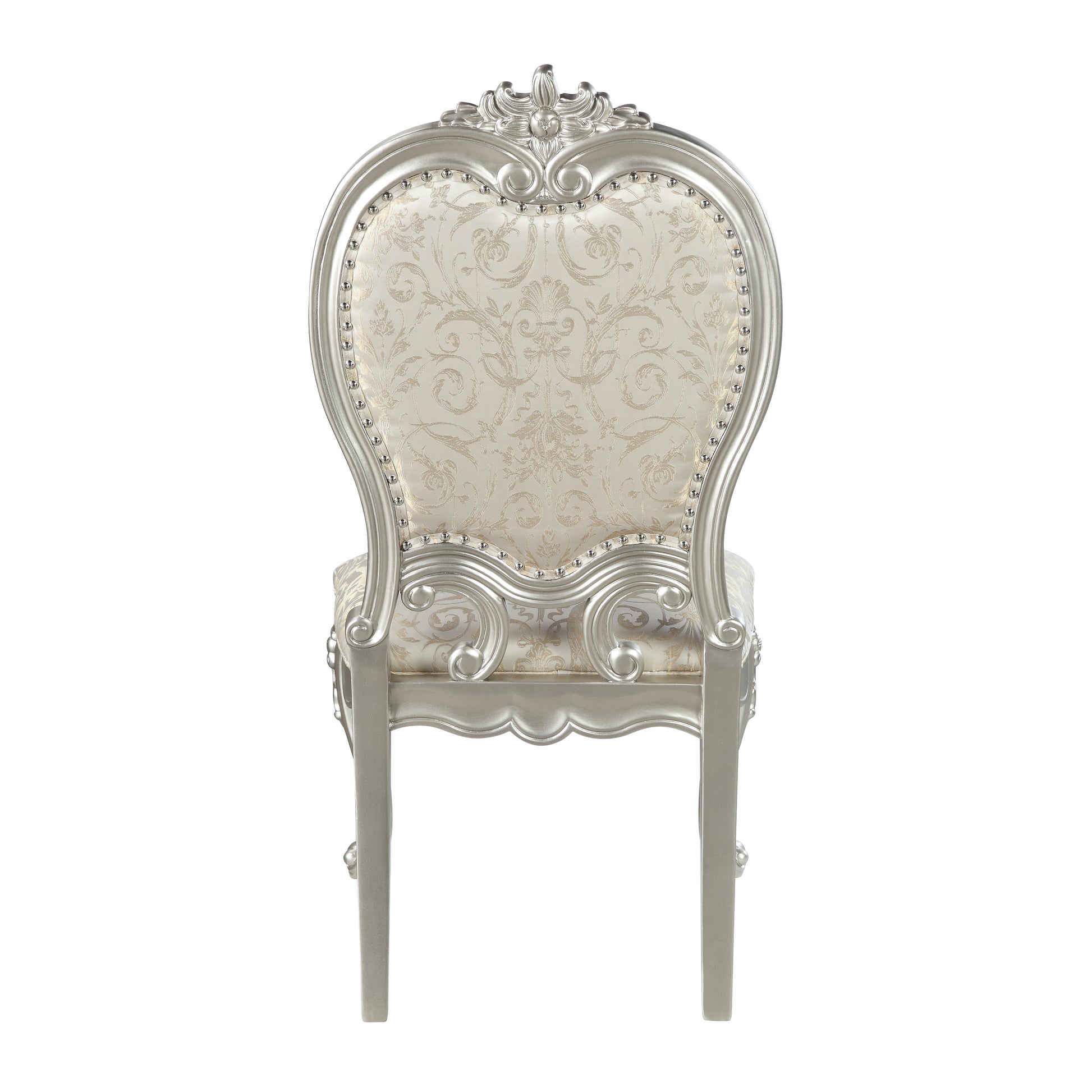 Bently Side Chair Set 2 Fabric & Champagne Finish Dn01369 Champagne Fabric