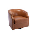 Coolmore Swivel Chair Living Room Chair Light Brown Metal