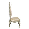 Sorina Side Chair Set 2 Pu & Antique Gold Finish Dn01209 Gold Solid Wood Mdf