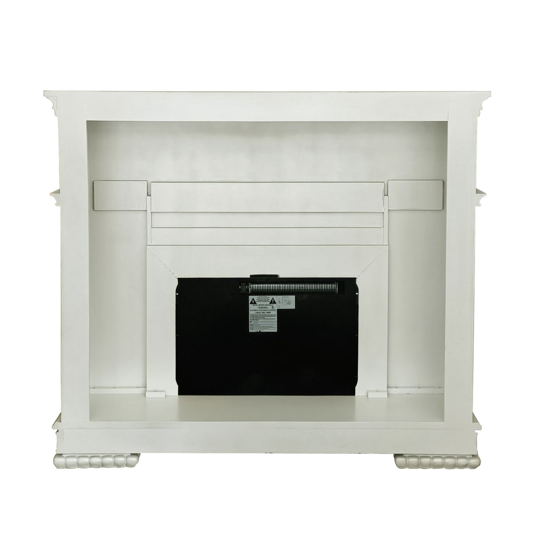 Vendome Fireplace Antique Pearl Finish Ac01313 Antique White Solid Wood Mdf