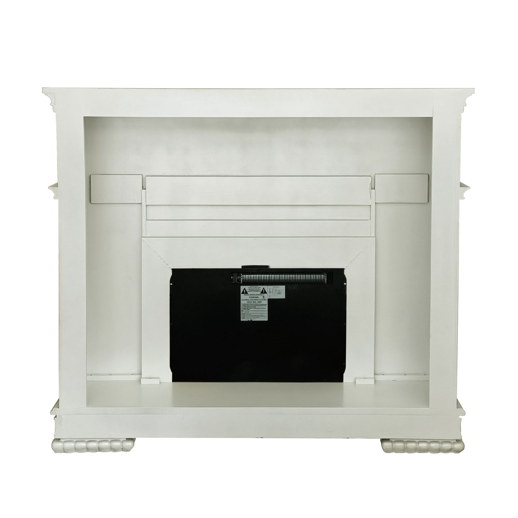 ACME Vendome FIREPLACE Antique Pearl Finish AC01313 antique white-solid wood+mdf