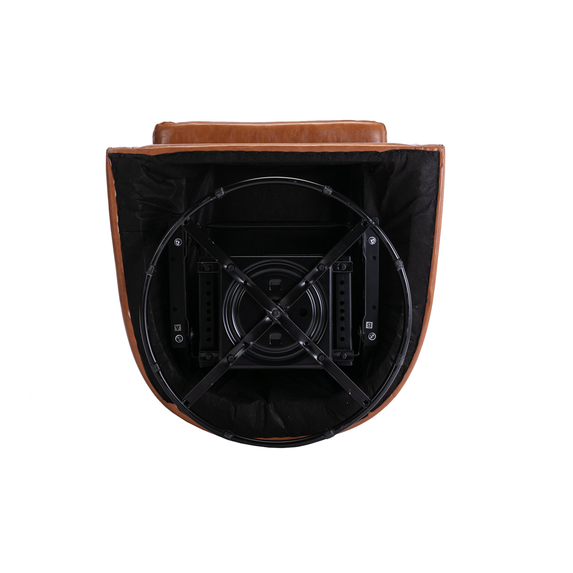 Coolmore Swivel Chair Living Room Chair Light Brown Metal