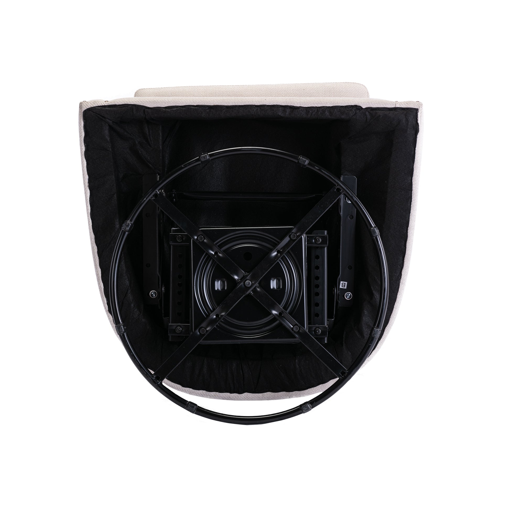 Coolmore Swivel Chair Living Room Chair Beige Foam Linen