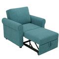 3 In 1 Sofa Bed Chair, Convertible Sleeper Chair Bed,Adjust Backrest Into A Sofa,Lounger Chair,Single Bed,Modern Chair Bed Sleeper For Adults,Teal Old Sku:Wf301161Aaw Teal Linen