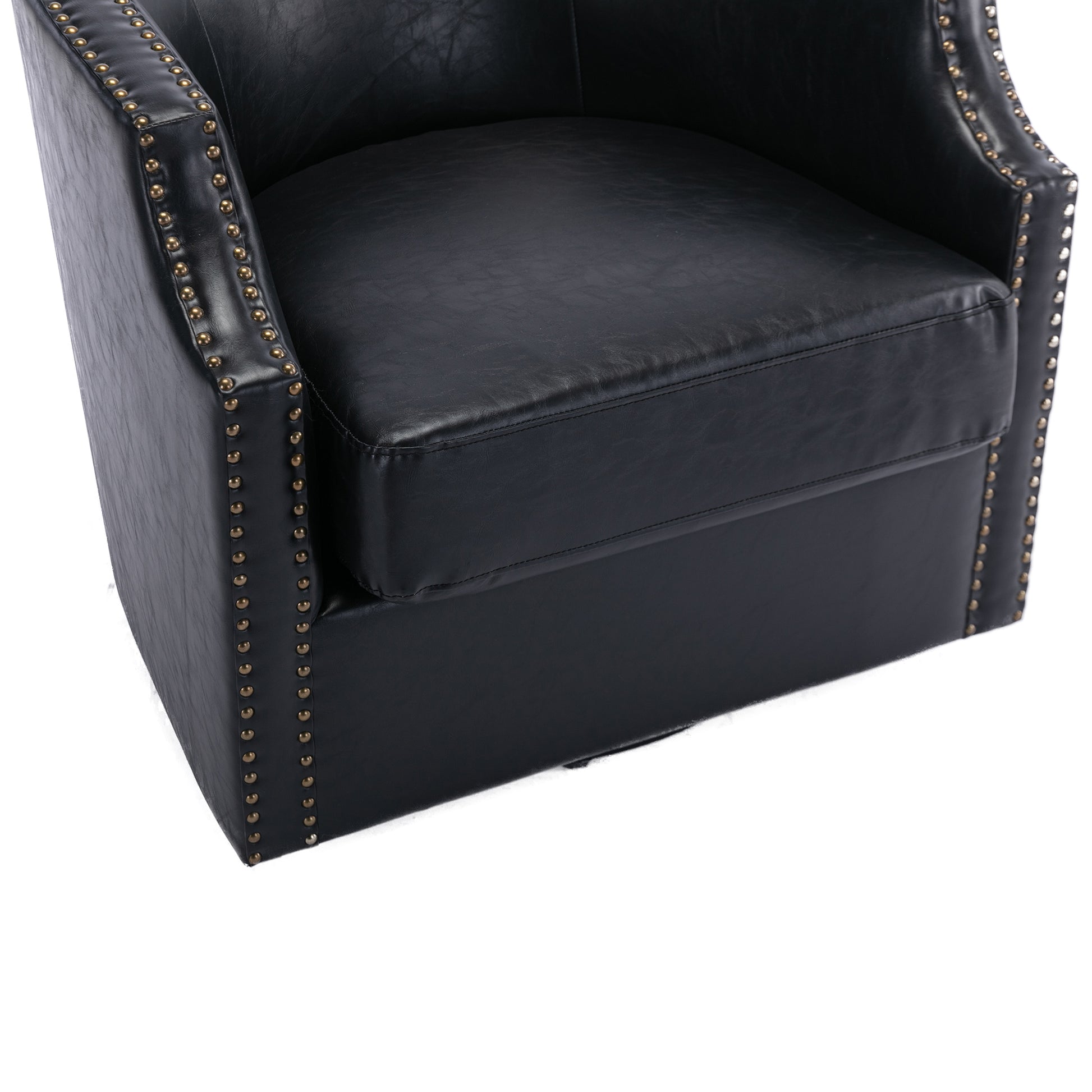 Coolmore Swivel Chair Living Room Chair Black Metal