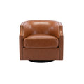 Coolmore Swivel Chair Living Room Chair Light Brown Metal