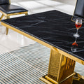 Modern Rectangular Marble Dining Table, 0.71