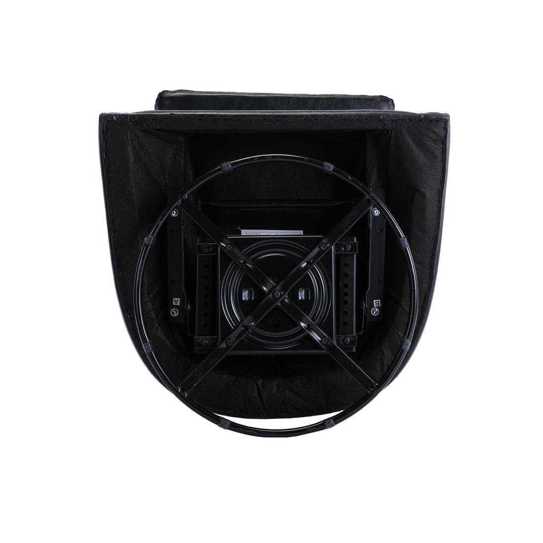 Coolmore Swivel Chair Living Room Chair Black Metal