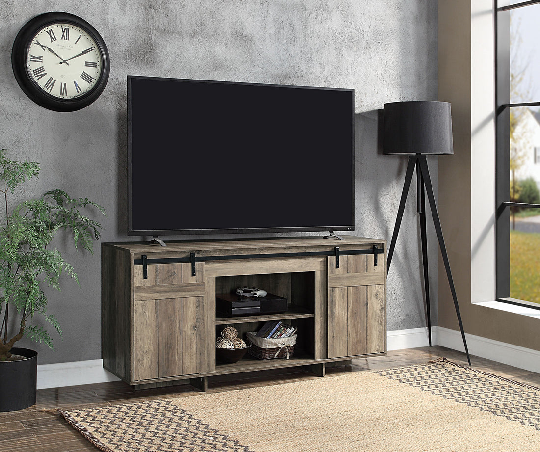 Bellarosa Tv Stand Same As 91608 Gray Washed Finish Lv01440 Oak Solid Wood