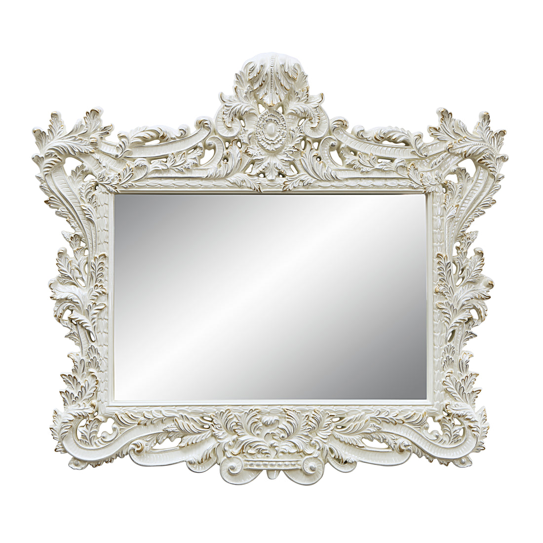 Adara Mirror Antique White Finish Bd01250 Antique White Mdf
