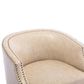 Coolmore Swivel Chair Living Room Chair Beige Metal