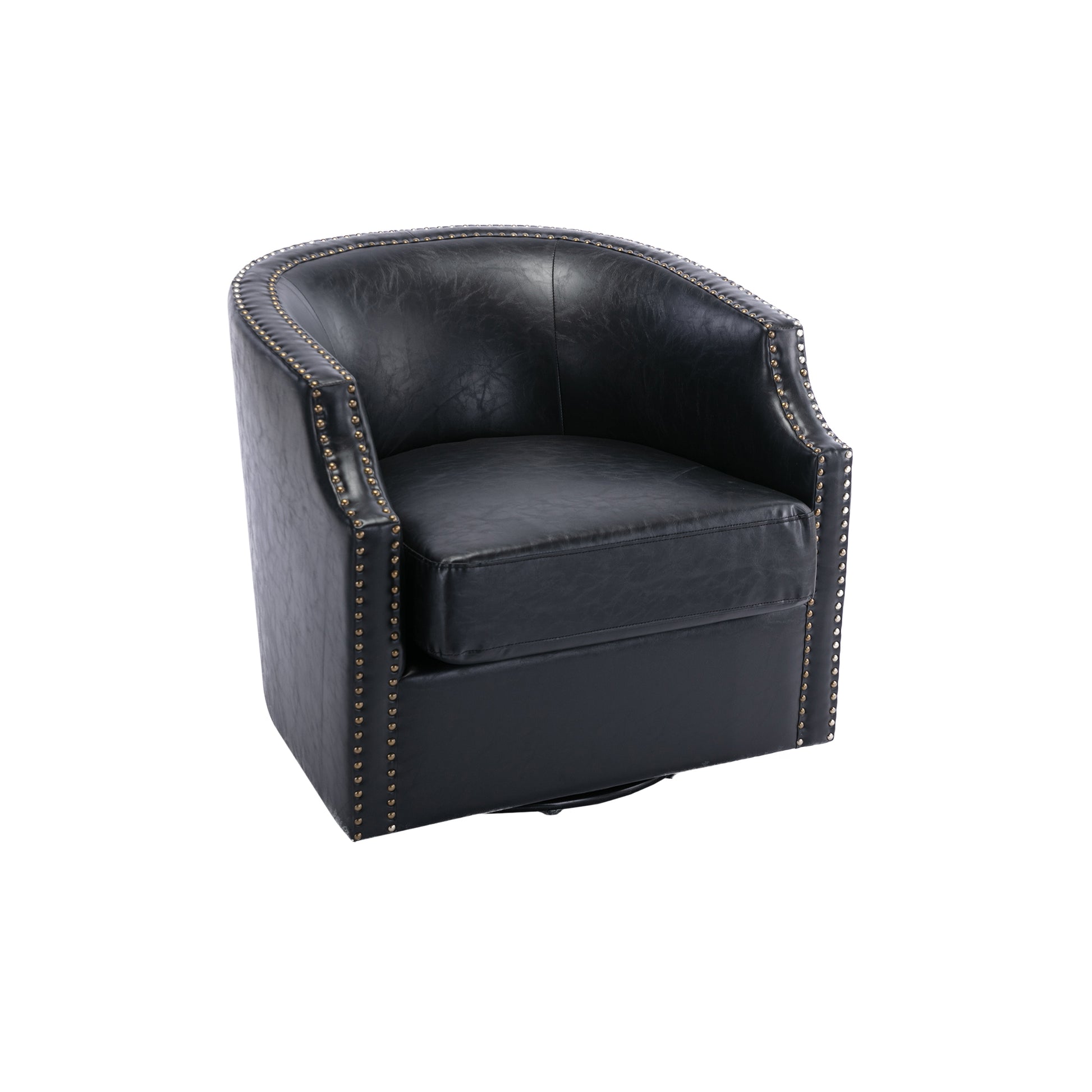 Coolmore Swivel Chair Living Room Chair Black Metal