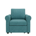 3 In 1 Sofa Bed Chair, Convertible Sleeper Chair Bed,Adjust Backrest Into A Sofa,Lounger Chair,Single Bed,Modern Chair Bed Sleeper For Adults,Teal Old Sku:Wf301161Aaw Teal Linen