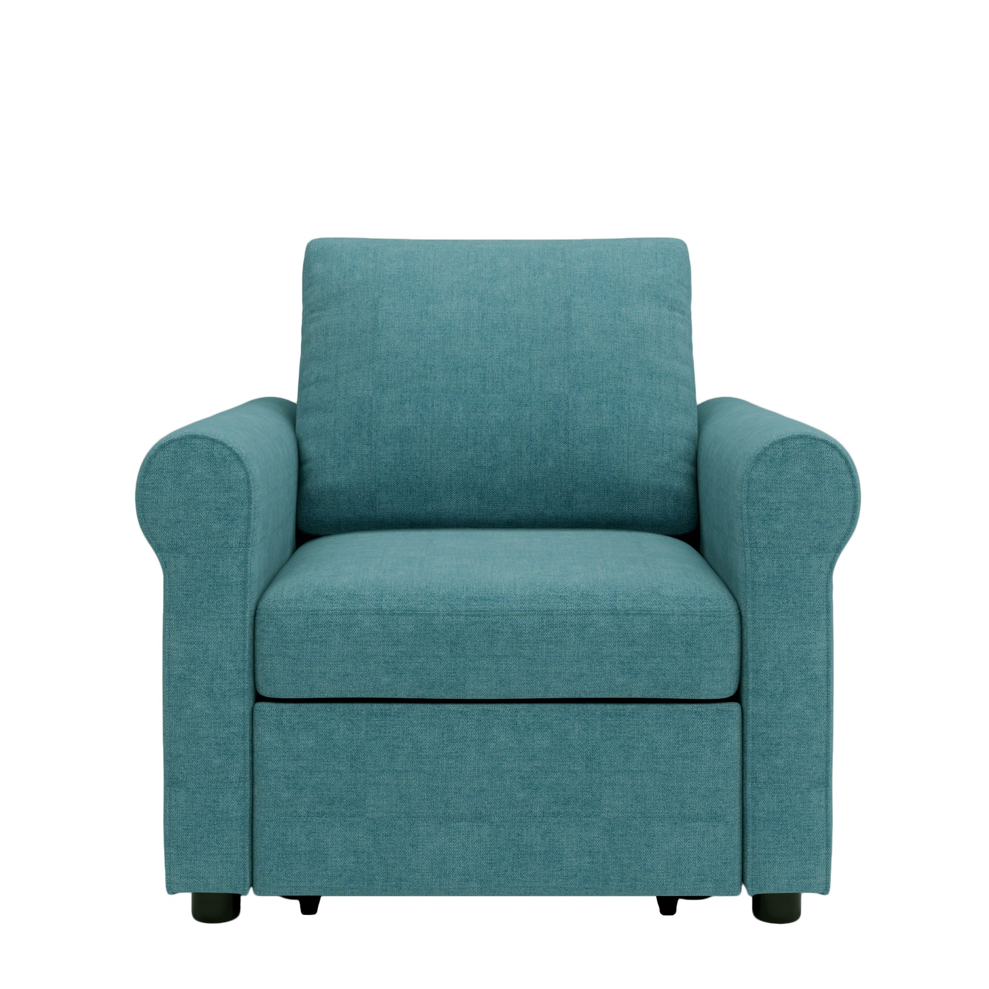 3 In 1 Sofa Bed Chair, Convertible Sleeper Chair Bed,Adjust Backrest Into A Sofa,Lounger Chair,Single Bed,Modern Chair Bed Sleeper For Adults,Teal Old Sku:Wf301161Aaw Teal Linen