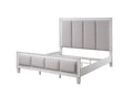 Katia Queen Bed Light Gray Linen, Rustic Gray & Weathered White Finish Bd00660Q Light Gray Linen