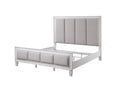 Katia Ck Bed Light Gray Linen, Rustic Gray & Weathered White Finish Bd00658Ck Light Gray Linen
