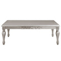 Pelumi Coffee Table Platinum Finish Lv01115 Light Gray Solid Wood Mdf