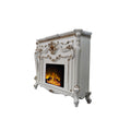 Picardy Fireplace Antique Pearl Finish Ac01345 Antique White Solid Wood Mdf