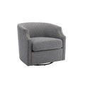 Coolmore Swivel Chair Living Room Chair Dark Gray Metal