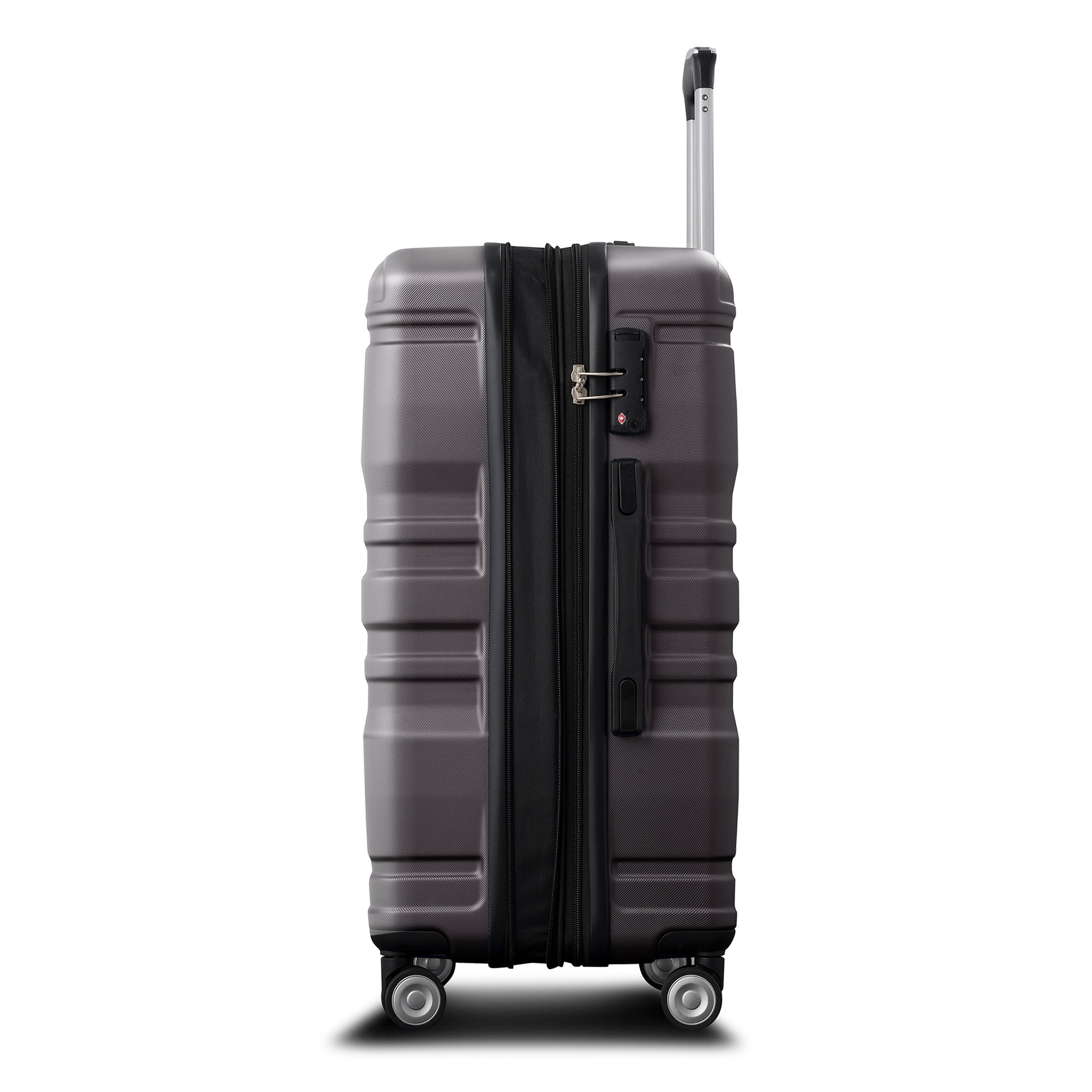 Luggage Sets Model Expandable ABS Hardshell 3pcs dark gray-abs