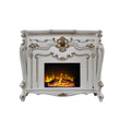 Picardy Fireplace Antique Pearl Finish Ac01345 Antique White Solid Wood Mdf