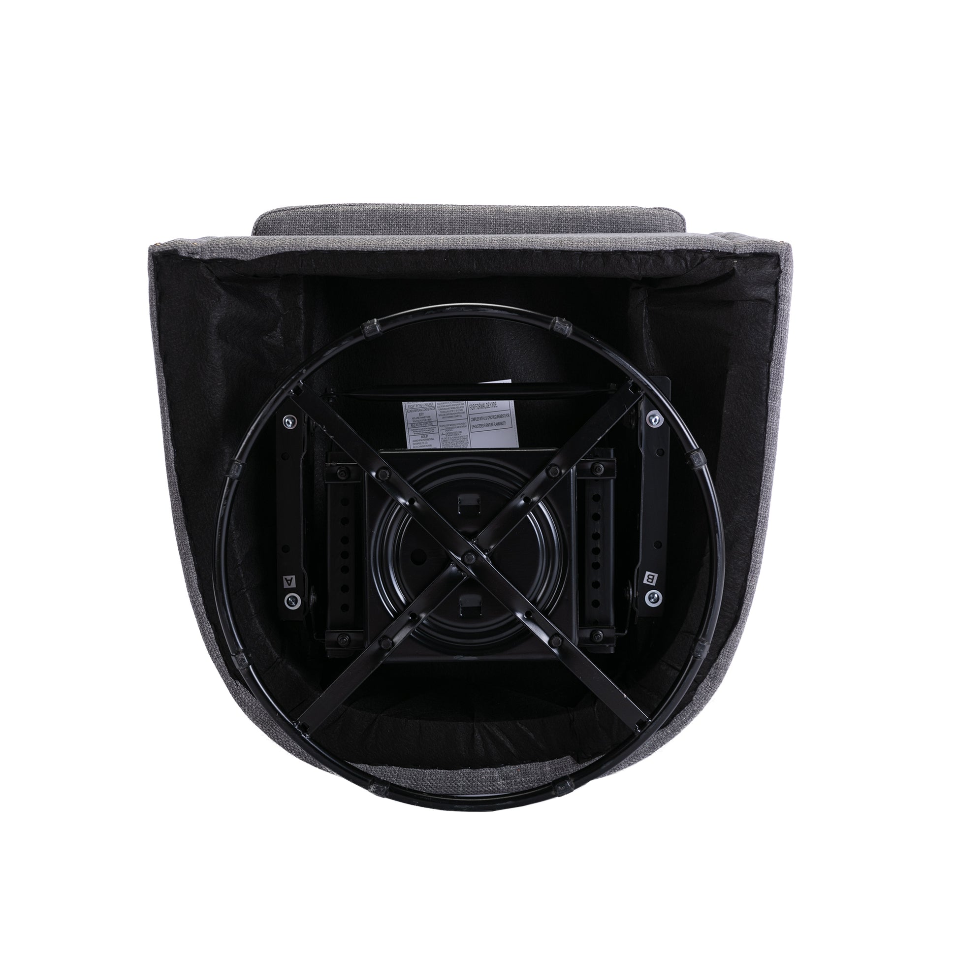 Coolmore Swivel Chair Living Room Chair Dark Gray Metal